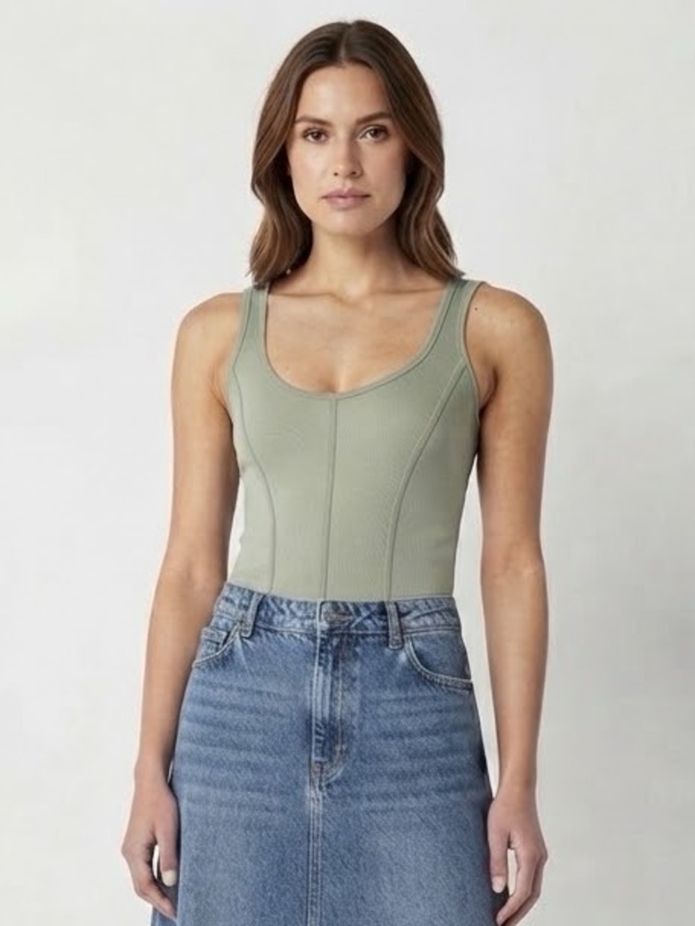 Arizona Womens Scoop Neck Sleeveless Bodysuit Juniors Size Large New Wi…